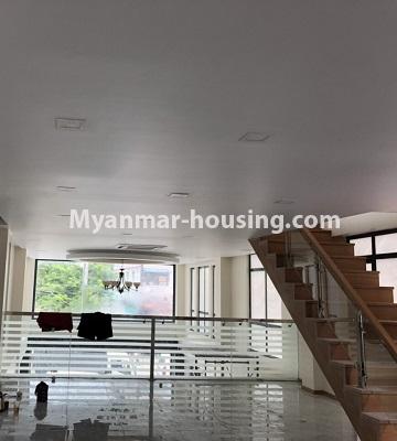 Myanmar real estate - for rent property - No.4496 - Half and three storey building for showroom options on South Okkalapa Main Road. - mezzanine view