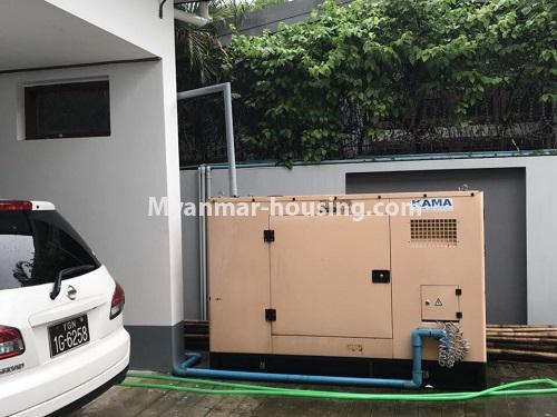 缅甸房地产 - 出租物件 - No.4497 - Two storey landed house with office option or residence option for rent in Bahan! - generator and garage