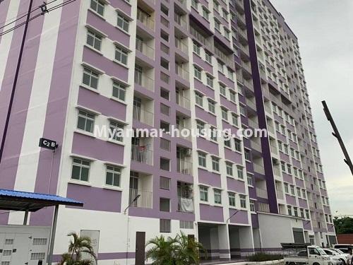 Myanmar real estate - for rent property - No.4499 - Two bedroom condominium room in Botahtaung Time Square! - building view