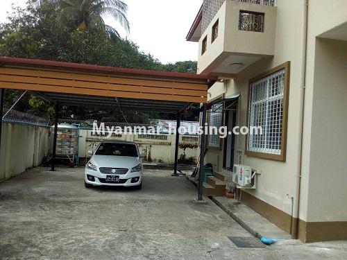 Myanmar real estate - for rent property - No.4500 - Furnished landed house with four master bedrooms for rent in Bahan! - extra space in the conpound