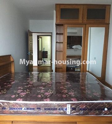 Myanmar real estate - for rent property - No.4505 - Furnished room in Sanchaung Garden Condominium for rent in Sanchaung! - master bedroom view