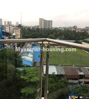 缅甸房地产 - 出租物件 - No.4505 - Furnished room in Sanchaung Garden Condominium for rent in Sanchaung! - outsde view from balcony