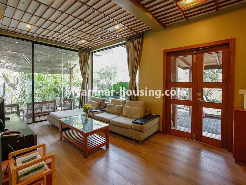 缅甸房地产 - 出租物件 - No.4510 - Lovely furnished one storey landed house for rent in 10 mile, Insein! - anothr view of living room