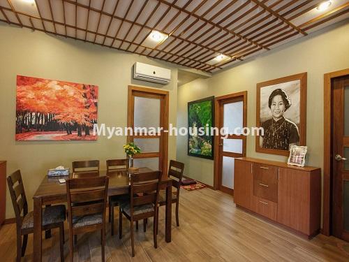 Myanmar real estate - for rent property - No.4510 - Lovely furnished one storey landed house for rent in 10 mile, Insein! - dining area view