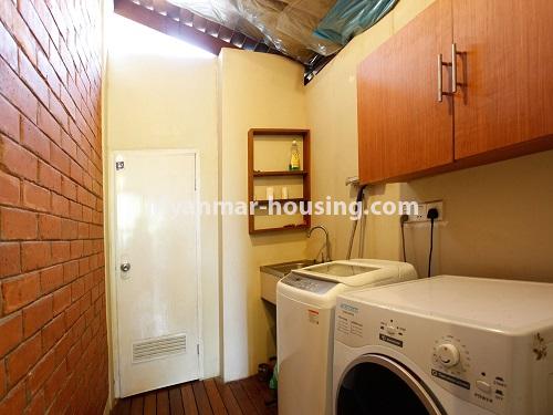 Myanmar real estate - for rent property - No.4510 - Lovely furnished one storey landed house for rent in 10 mile, Insein! - laundry room view
