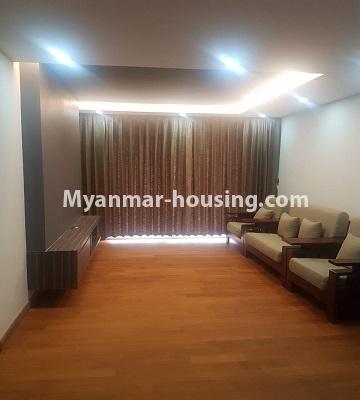 缅甸房地产 - 出租物件 - No.4511 - Decorated two bedroom Star City Condo room with furniture for rent in Thanlyin! - living room view