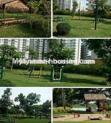 Myanmar real estate - for rent property - No.4511 - Decorated two bedroom Star City Condo room with furniture for rent in Thanlyin! - playground and other view