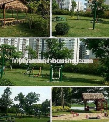 ミャンマー不動産 - 賃貸物件 - No.4511 - Decorated two bedroom Star City Condo room with furniture for rent in Thanlyin! - playground and other view