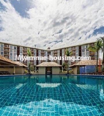 ミャンマー不動産 - 賃貸物件 - No.4511 - Decorated two bedroom Star City Condo room with furniture for rent in Thanlyin! - swimming pool view