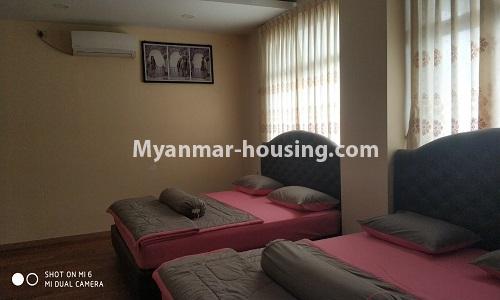 Myanmar real estate - for rent property - No.4512 - Half and three storey building with lift for office or residential option or for both in Yankin! - master bedroom 1