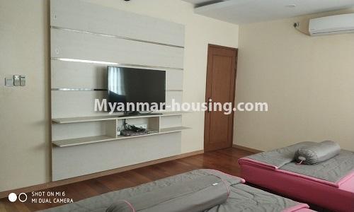 Myanmar real estate - for rent property - No.4512 - Half and three storey building with lift for office or residential option or for both in Yankin! - master bedroom 2