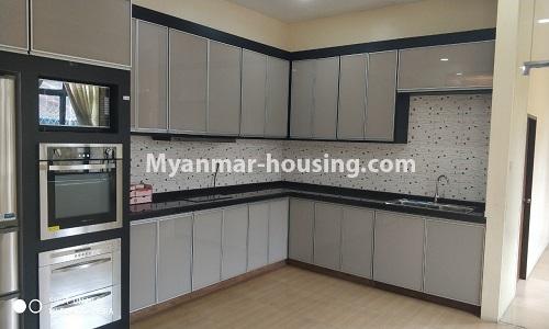 Myanmar real estate - for rent property - No.4512 - Half and three storey building with lift for office or residential option or for both in Yankin! - kitchen 