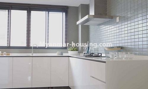 Myanmar real estate - for rent property - No.4514 - Well-decorated and Furnished Serene Condominium room for rent in South Okkalapa! - kitchen view