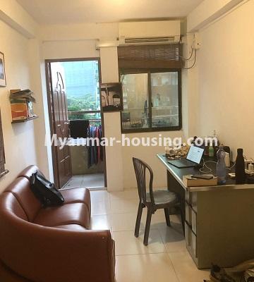 Myanmar real estate - for rent property - No.4520 - Furnished and decorated apartment room for rent in Sanchaung! - living room area