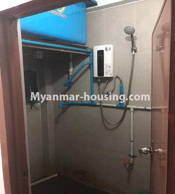 Myanmar real estate - for rent property - No.4520 - Furnished and decorated apartment room for rent in Sanchaung! - bathroom 