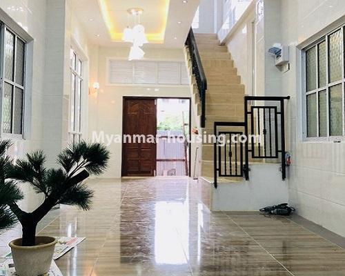 Myanmar real estate - for rent property - No.4522 - Three storey house with cheap price for rent in Kamaryut! - second floor hall view