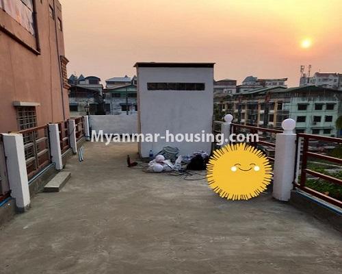 缅甸房地产 - 出租物件 - No.4522 - Three storey house with cheap price for rent in Kamaryut! - roof top view 