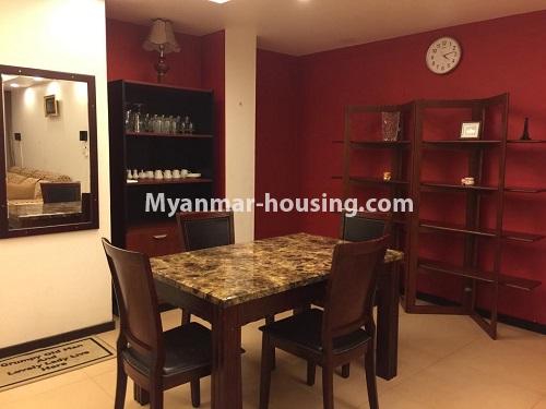 ミャンマー不動産 - 賃貸物件 - No.4523 - Decorated two bedroom Star City Condo room with furniture for rent in Thanlyin! - dining area