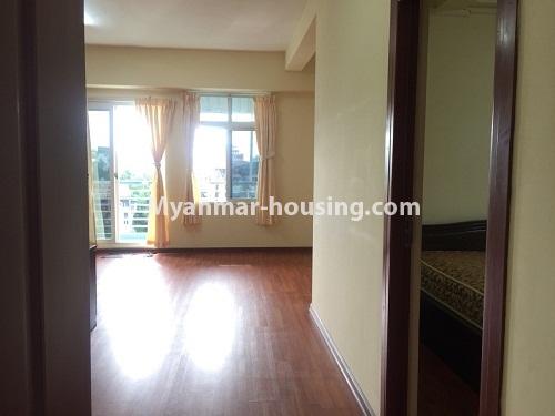 Myanmar real estate - for rent property - No.4525 - Three bedroom condo room near Hledan Junction in Kamaryut! - corridor view