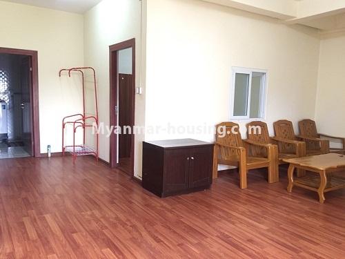 缅甸房地产 - 出租物件 - No.4525 - Three bedroom condo room near Hledan Junction in Kamaryut! - another view of living room