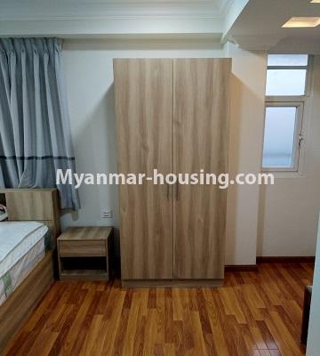 Myanmar real estate - for rent property - No.4526 - Penthouse with amazing river view and town view for rent in Ahlone! - another view of master bedroom