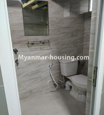 Myanmar real estate - for rent property - No.4526 - Penthouse with amazing river view and town view for rent in Ahlone! - compound bathroom