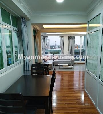 Myanmar real estate - for rent property - No.4526 - Penthouse with amazing river view and town view for rent in Ahlone! - corridor view