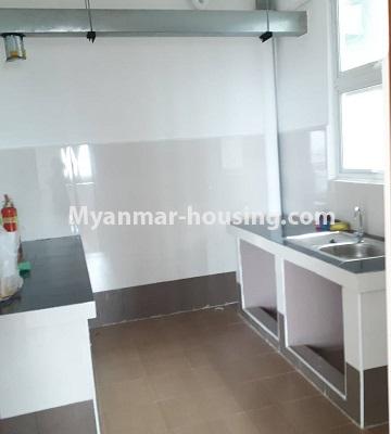 Myanmar real estate - for rent property - No.4527 - Two bedroom condominium room for rent in Botahtaung Time Square! - kitchen view