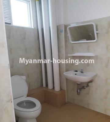 Myanmar real estate - for rent property - No.4527 - Two bedroom condominium room for rent in Botahtaung Time Square! - bathroom view