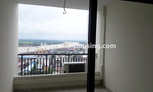 Myanmar real estate - for rent property - No.4528 - Pent House with amazing river view on Kannar Road, Ahlone! - laundry area