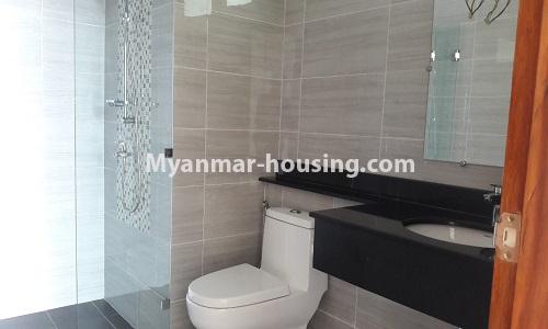 Myanmar real estate - for rent property - No.4528 - Pent House with amazing river view on Kannar Road, Ahlone! - bathroom view