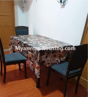 Myanmar real estate - for rent property - No.4529 - Decorated apartment room for rent near Gwa market, Sanchaung! - dining area