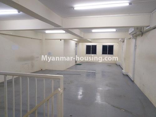 Myanmar real estate - for rent property - No.4537 - Ground floor with full mezzanine in Bo Yar Nyunt Street, Dagon! - upstairs hall view