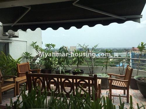 ミャンマー不動産 - 賃貸物件 - No.4540 - Duplex Pent House with amazing Yangon View for rent in 9 Mile, Mayangon! - patio and relaxation area view