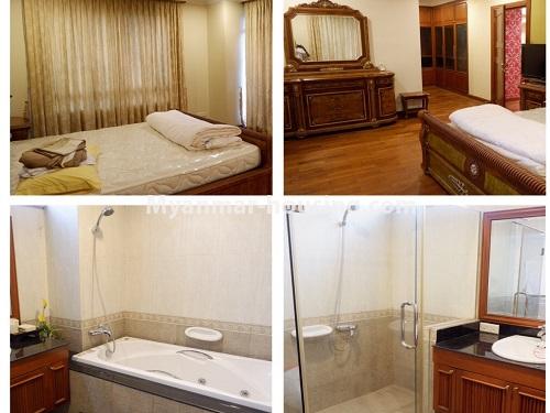 缅甸房地产 - 出租物件 - No.4542 - Mindama Condominium rooms for rent in Mayangone! - master bedroom and bathroom