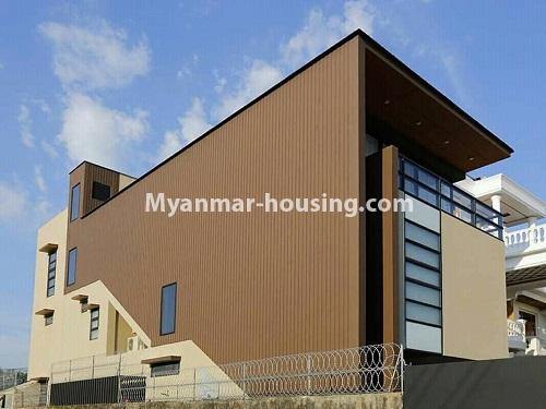 Myanmar real estate - for rent property - No.4543 - New Modern Landed House with swimming pool and gym in the compound for rent in Thin Gann Gyun! - house view