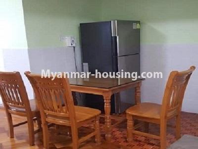 缅甸房地产 - 出租物件 - No.4545 - Two bedrooms mini condominium room with furniture for rent near Myaynigone! - dining area view