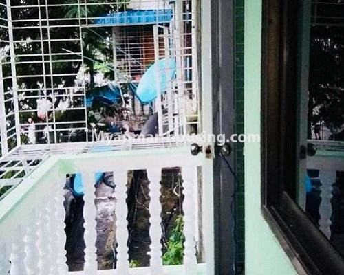 မြန်မာအိမ်ခြံမြေ - ငှားရန် property - No.4546 - အလုံ သီရိမင်္ဂလာအိမ်ရာတွင် ပထမထပ်တိုက်ခန်း ငှားရန်ရှိသည်။balcony view