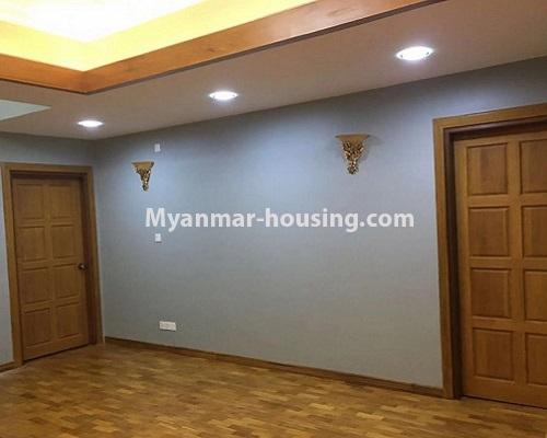 မြန်မာအိမ်ခြံမြေ - ငှားရန် property - No.4547 - အလုံ တိုင်း(မ်) မင်းရဲကျော်စွာကွန်ဒိုတွင် ပရိဘောဂပါသော အခန်းငှားရန်ရှိသည်။another view of living room