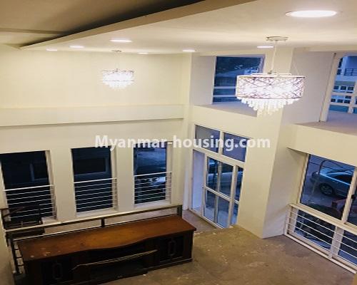 Myanmar real estate - for rent property - No.4548 - Decorated ground floor and half mezzanine for rent in Mayangone! - ground floor view