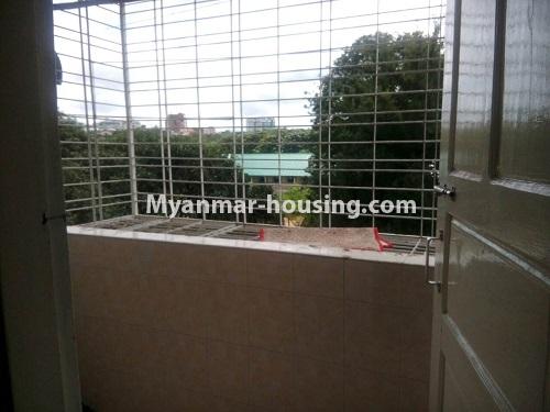 Myanmar real estate - for rent property - No.4551 - Large Apartment Room for Home Office near Sprit Shop for rent in Myaynigone! - balcony view