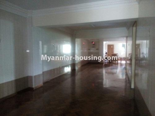 Myanmar real estate - for rent property - No.4551 - Large Apartment Room for Home Office near Sprit Shop for rent in Myaynigone! - hall view