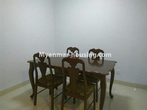Myanmar real estate - for rent property - No.4554 - Hill Top Vista 15th floor with view for rent in Ahlone! - dining area view