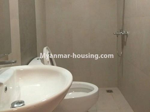 Myanmar real estate - for rent property - No.4554 - Hill Top Vista 15th floor with view for rent in Ahlone! - bathroom view