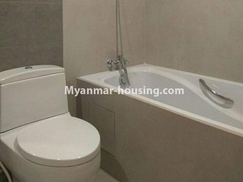 Myanmar real estate - for rent property - No.4554 - Hill Top Vista 15th floor with view for rent in Ahlone! - another bathroom view