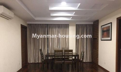 Myanmar real estate - for rent property - No.4558 - Kan Yeik Thar Condo near Kan Daw Gyi Park for rent in Mingalar Taung Nyunt! - dining area view