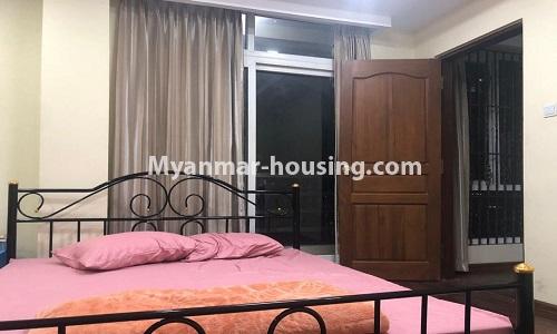 缅甸房地产 - 出租物件 - No.4558 - Kan Yeik Thar Condo near Kan Daw Gyi Park for rent in Mingalar Taung Nyunt! - master bedroom view 