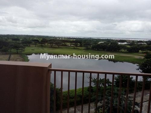 Myanmar real estate - for rent property - No.4559 - Duplex 4 bedrooms Star City Condo room for rent in Thanlyin! - river view from balcony