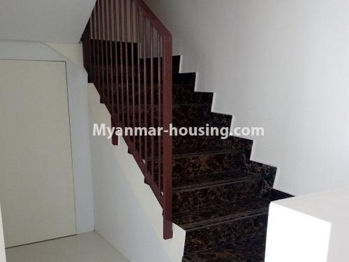 Myanmar real estate - for rent property - No.4559 - Duplex 4 bedrooms Star City Condo room for rent in Thanlyin! - stairs