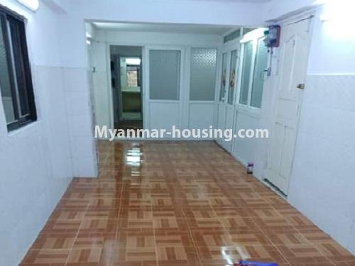Myanmar real estate - for rent property - No.4560 - First floor apartment room for rent in Ye Kyaw, Pazundaung! - living room hall